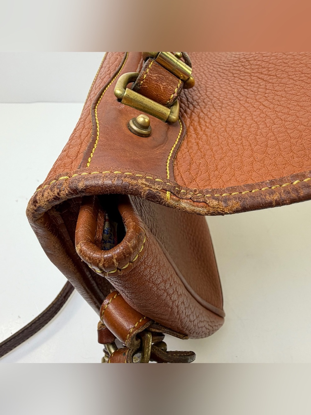Dooney & Bourke Brown Leather City Satchel with Handle and Strap All Weather - Picture 13 of 16